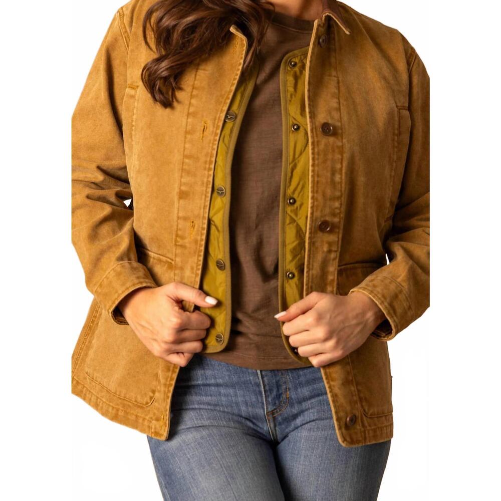 NEW KIMES RANCH blake combo vest jacket in warm brown - Picture 2 of 4